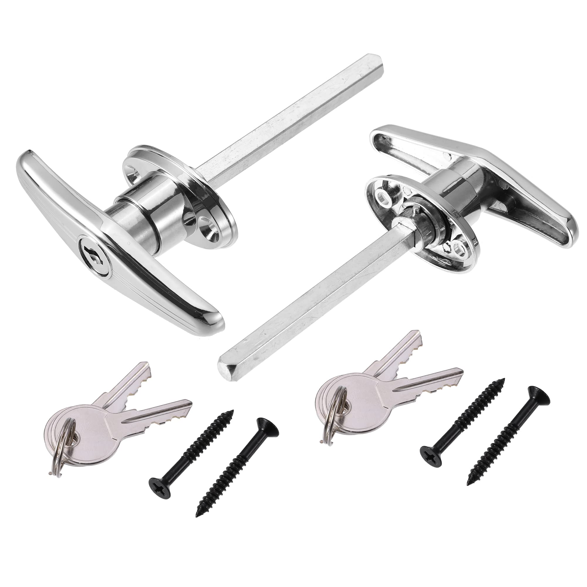 セキュリティ・セーフティ t-garage Amazon.com: X AUTOHAUX 2 Set Universal Garage Shed Door Keyed T